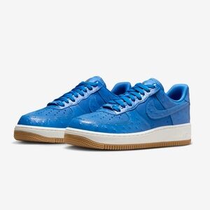 Nike Air Force 1 ‘07 LX Blue Ostrich Star Blue Shoes Women’s sz 12.5 Men’s sz 11